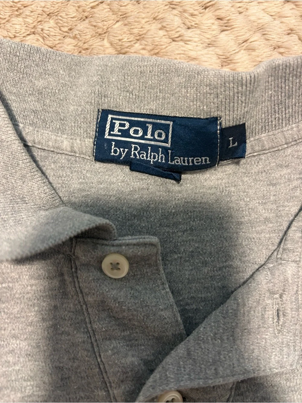 Polo by Ralph Lauren Men’s Light Gray Polo Shirt